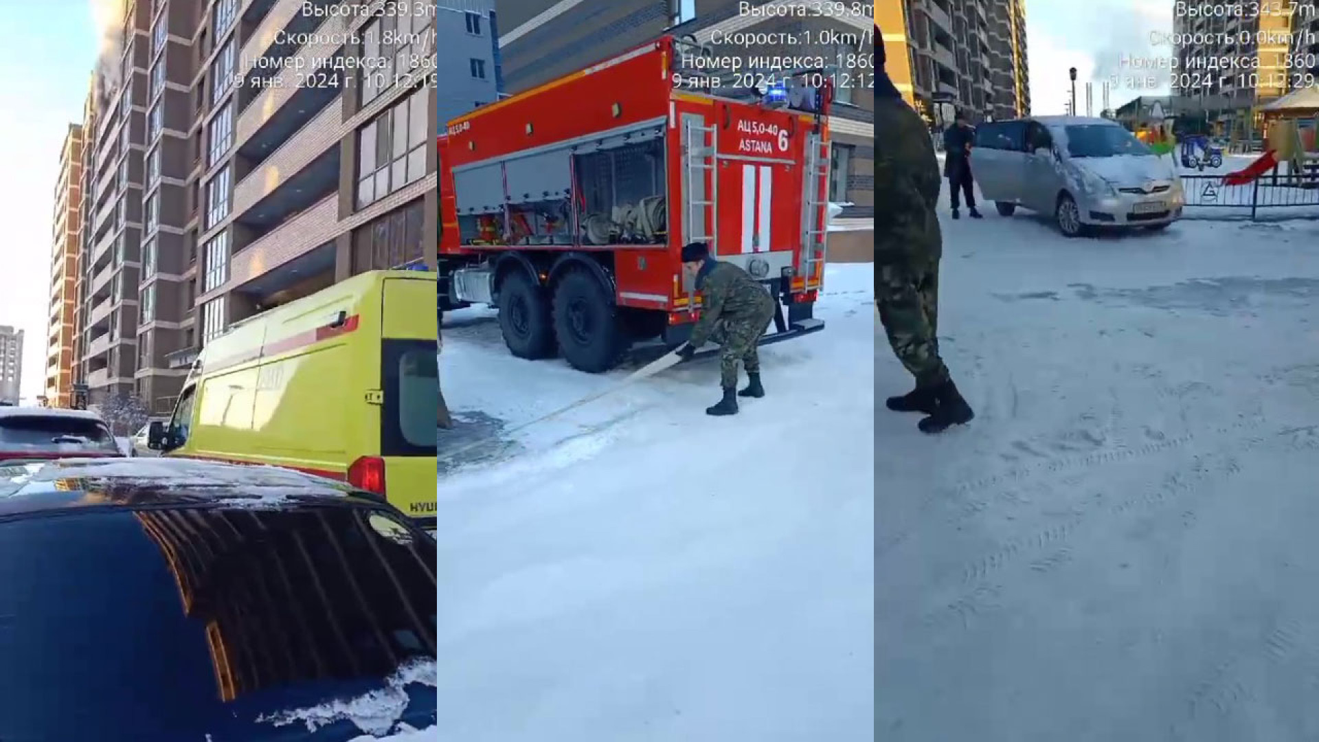 Шок! Неправильная парковка в Астане останавливает пожарных!