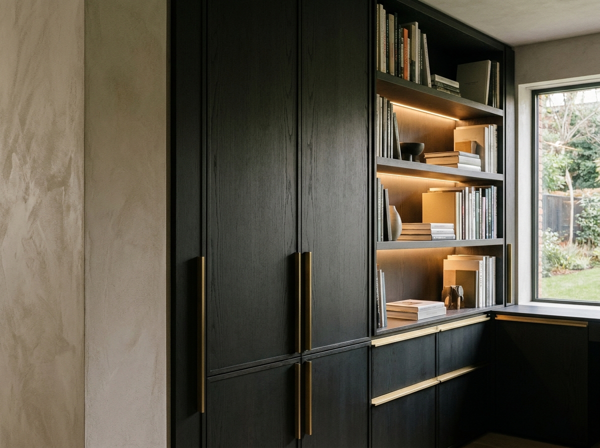 Детали столярных изделий и фурнитура стеллажа для кабинета